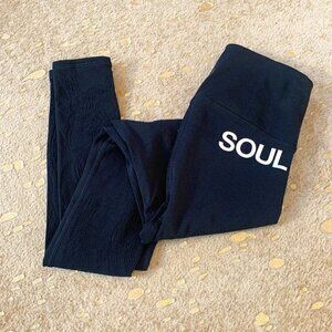 Lululemon x SoulCycle Leggings with Lace on Lower Legs